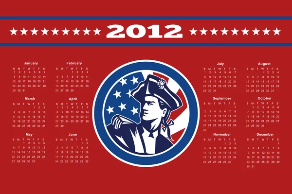 American Patriot Flag Poster Calendar 2012 — Stock Photo, Image