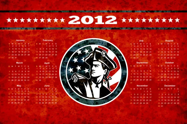 美国爱国者标志海报日历 2012 年 — 图库照片
