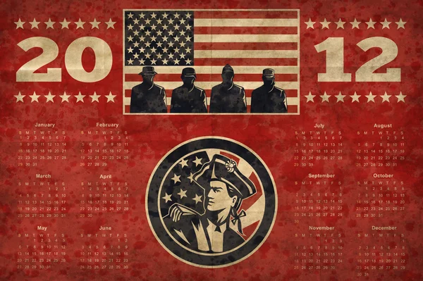 Vatansever bayrağını poster takvimi 2012 — Stok fotoğraf