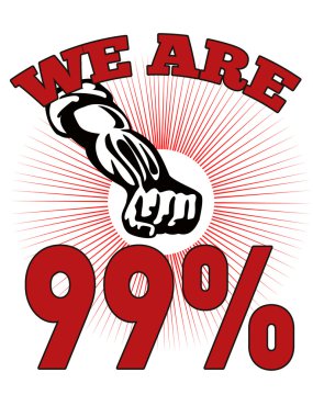 We are 99 % Occupy Wall Street American Worker clipart