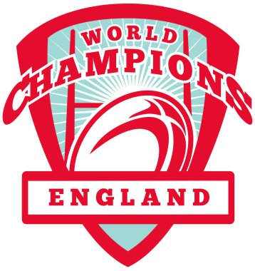 Rugby ball England World Champions clipart