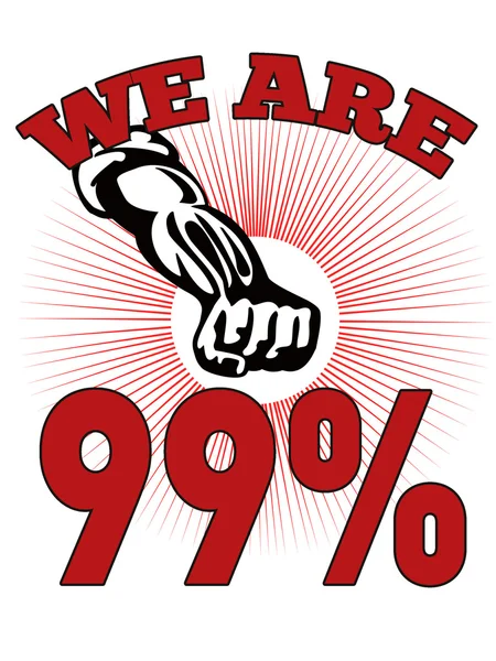 Vi är 99% ockupera Wall Street amerikanska arbetare — Stockfoto
