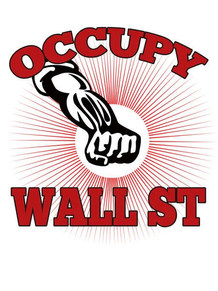 Ockupera wall street amerikanska arbetare — Stockfoto