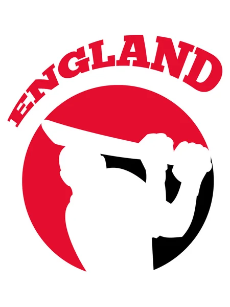 Gracz krykieta odbijający mrugnięcia retro Anglii — Zdjęcie stockowe