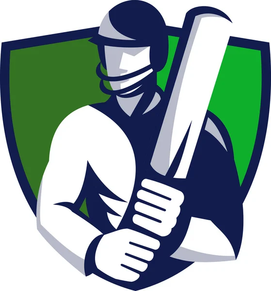 Бетмен крикету з щитом кажана — стокове фото