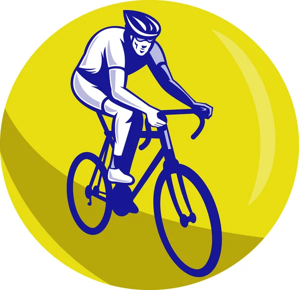 Cyclist riding racing bike — Stock Photo, Image