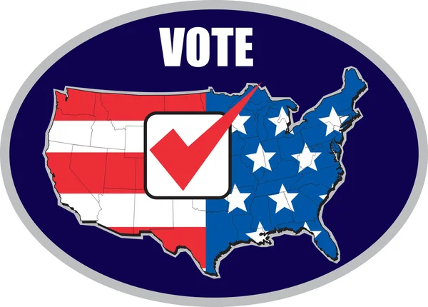 Amerikanska valet karta över usa omröstning — Stockfoto