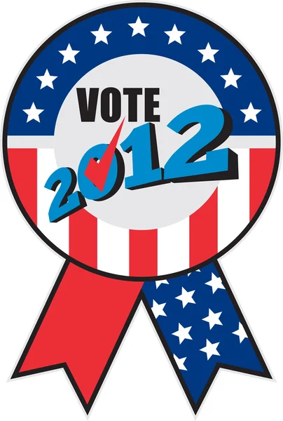 American election USA ribbon tick 2012 — Stock Photo, Image