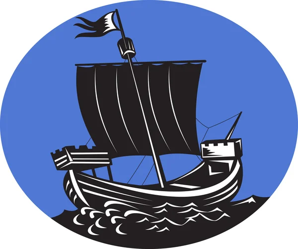 Galeon żaglowiec żeglarstwa morskiego — Zdjęcie stockowe