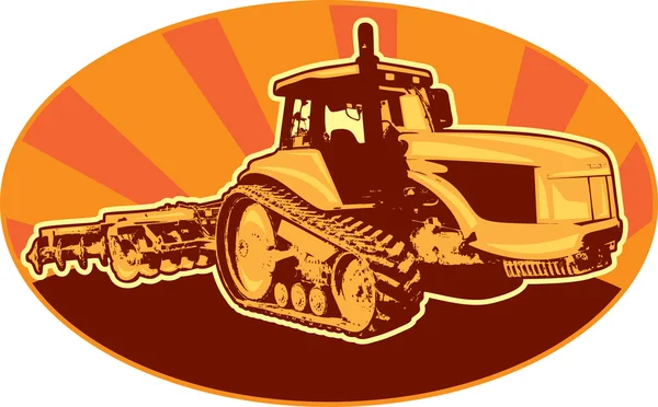 Tractor excavadora mecánica excavadora retro — Foto de Stock
