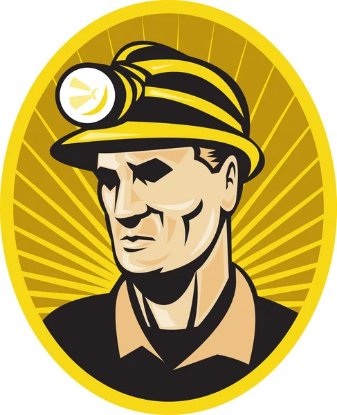 Carvão mineiro frente trabalhador — Fotografia de Stock