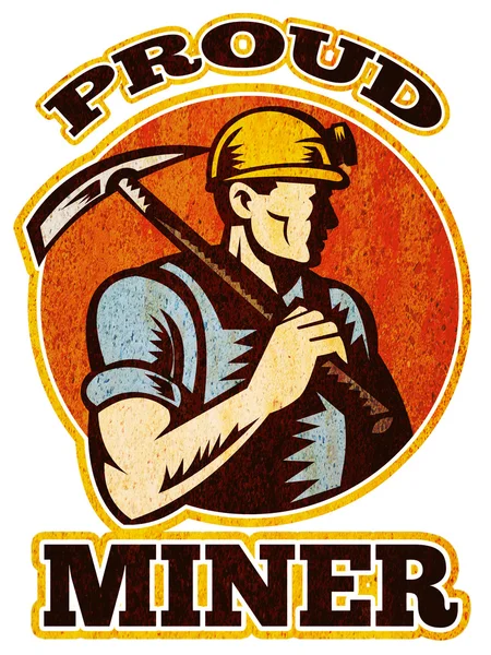 Coal miner pick axe retro — Stock Photo, Image
