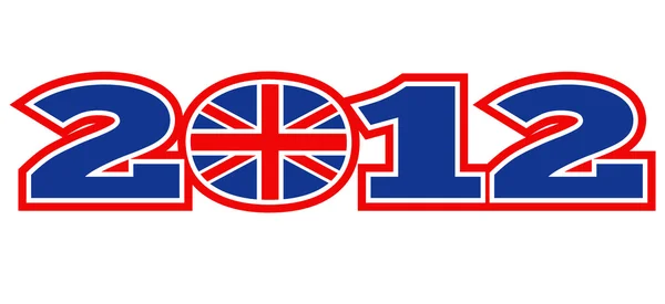 London 2012 britische Union Jack Flagge — Stockfoto
