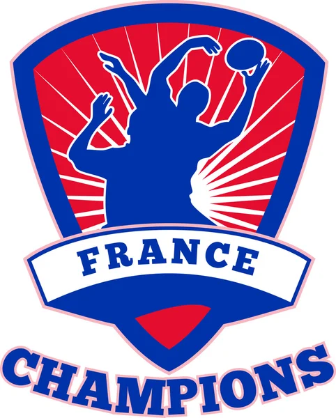 Rugbyspeler Frankrijk kampioenen — Stockfoto