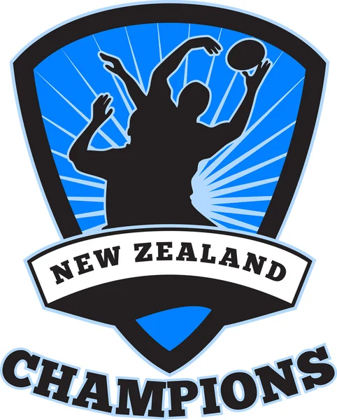 Rugby speler Nieuw-Zeeland kampioenen — Stockfoto