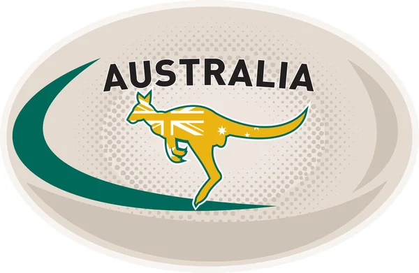 Регбі м'яч Австралії кенгуру валабі — стокове фото