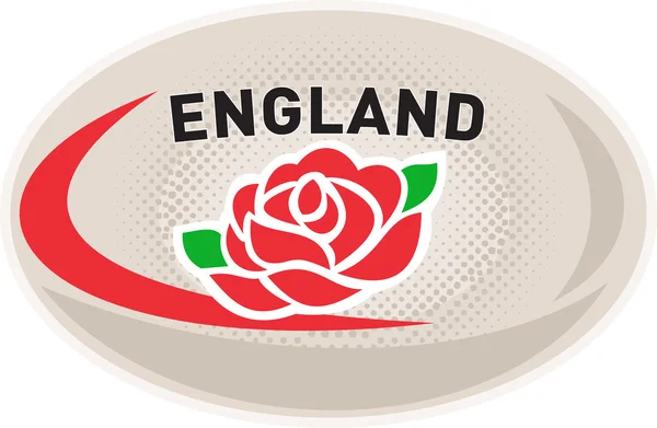 Rugby topu İngiltere'de İngilizce gül — Stok fotoğraf