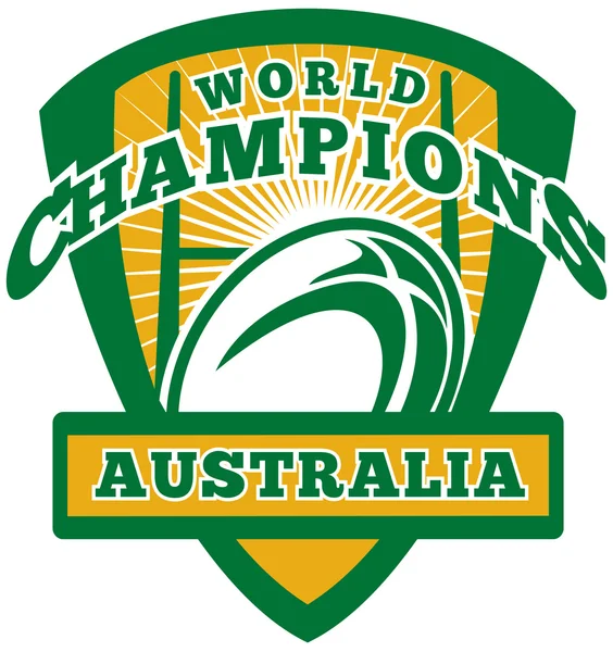 Pelota de rugby Campeones del Mundo de Australia — Foto de Stock