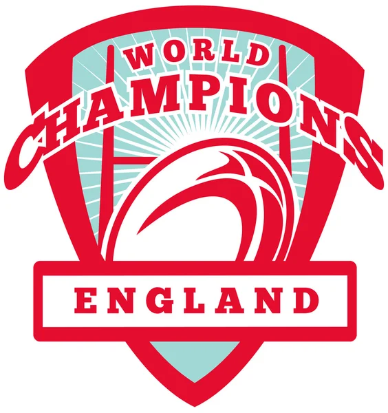 Rugby bal Engeland wereldkampioenen — Stockfoto