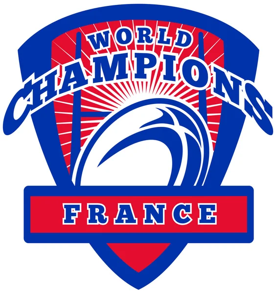 Rugby ball France World Champions — Stock Photo, Image