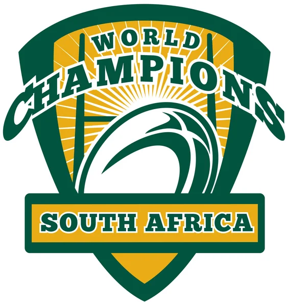 Rugby boll Sydafrika världsmästare — Stockfoto