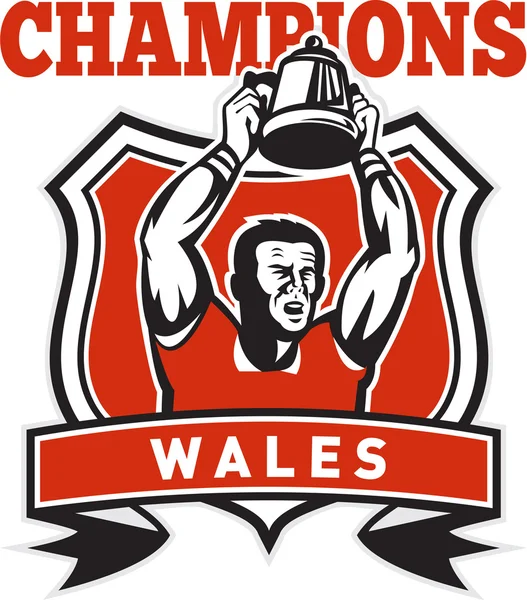 Rugby player champions cup Wales — Stock Photo, Image