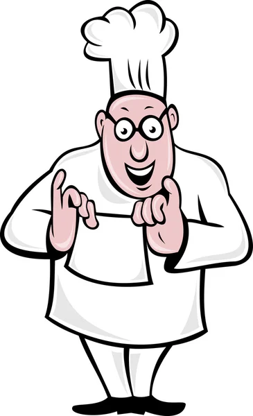 Cartoon Chef cook or baker holding paper — Stock Photo, Image