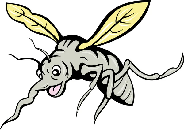 Cartoon mosquito flying — Stock Photo, Image