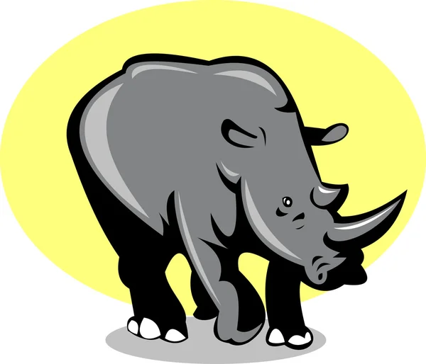 Атака носорогов — стоковое фото
