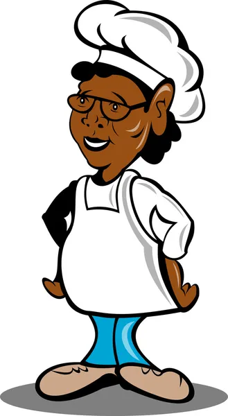 African american chef cook or baker standing — Stock Photo, Image
