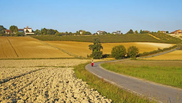 Landscape with scooter — Stock Photo, Image