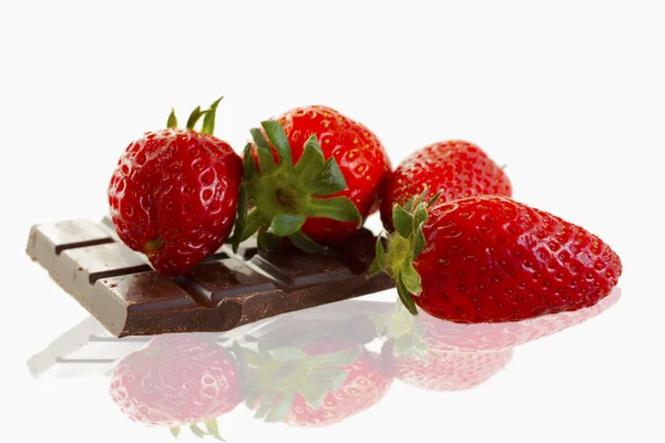 Φράουλες και σοκολάτα — Φωτογραφία Αρχείου