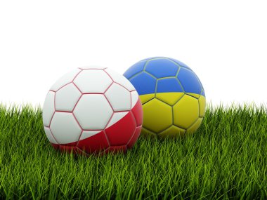 EURO 2012 footballs isolated clipart