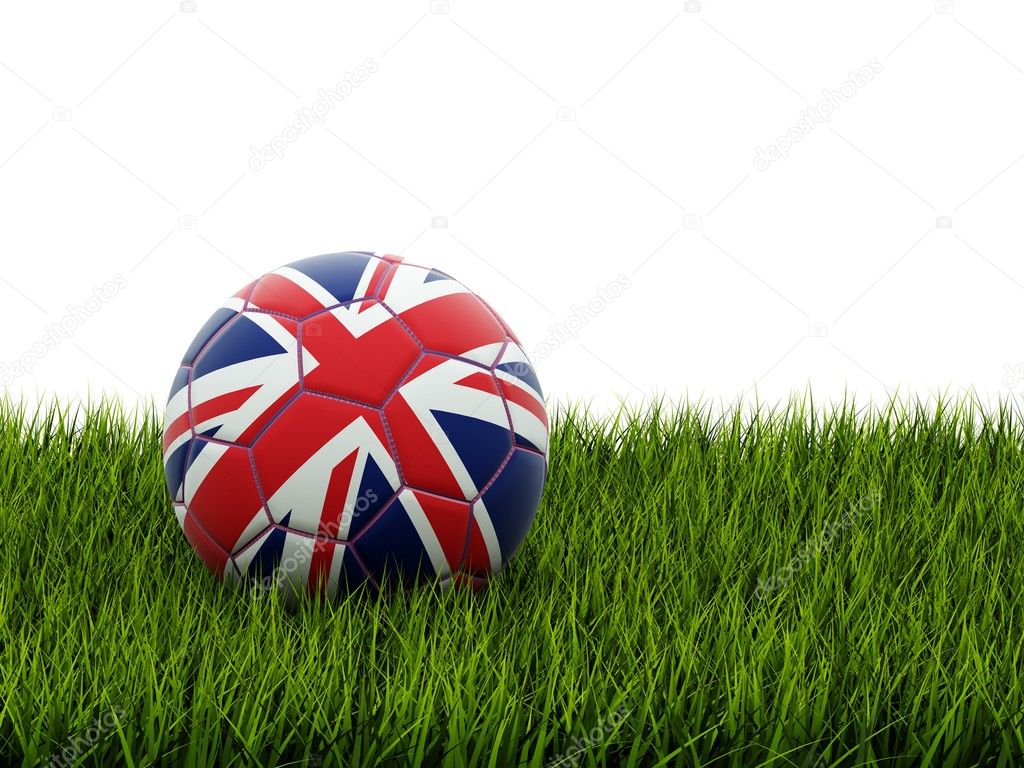 Football with united kingdom flag