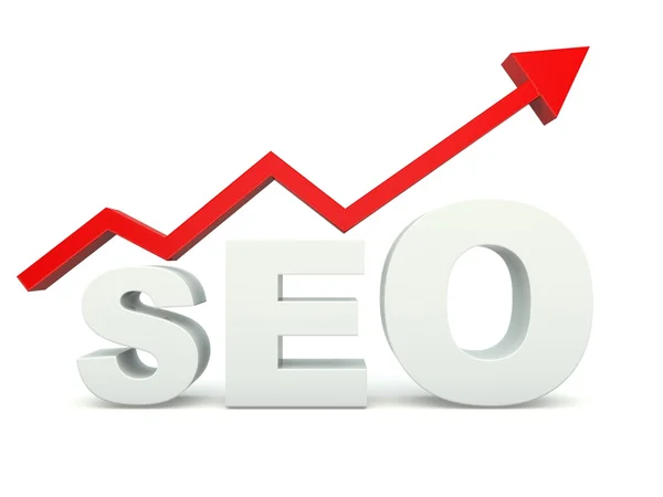 SEO sign with graph — Stock Photo, Image