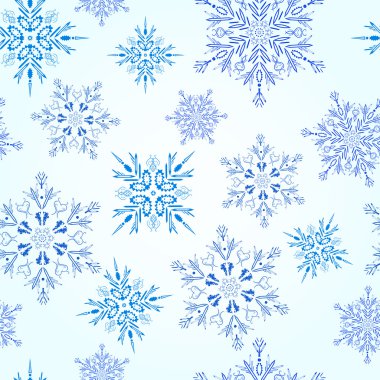 Dikişsiz snowflakes desen