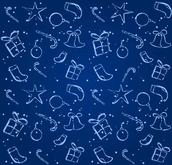 Blauer nahtloser Hintergrund. Weihnachten oder Neujahr — Stockvektor