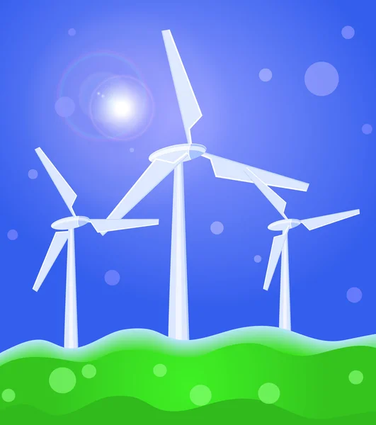 Concept éolien — Image vectorielle