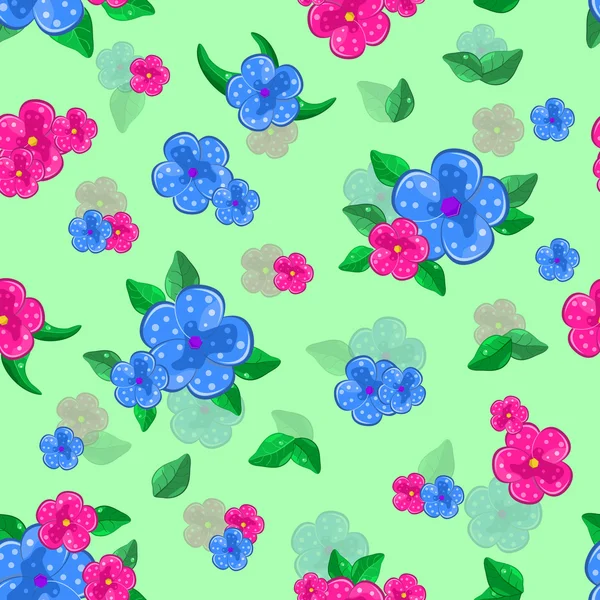 花のシームレスな背景 — ストックベクタ
