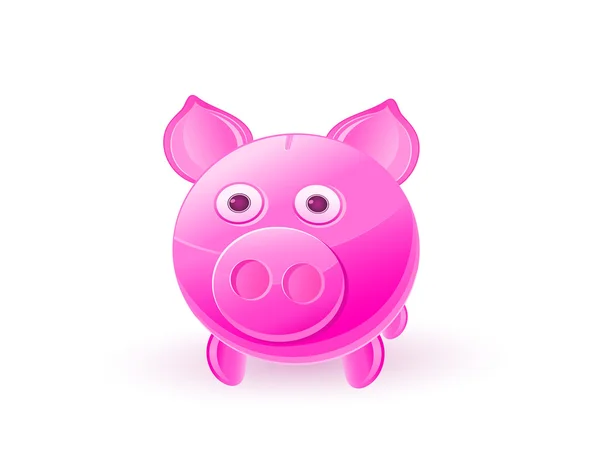 ピンクの貯金箱 — ストックベクタ