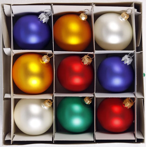 Kleurrijke kerstballen Rechtenvrije Stockafbeeldingen