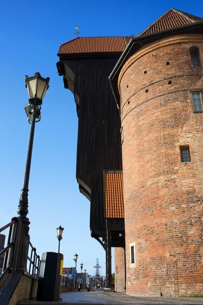 O guindaste em Gdansk — Fotografia de Stock
