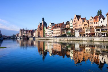 Gdansk Old Town and Motlawa River clipart