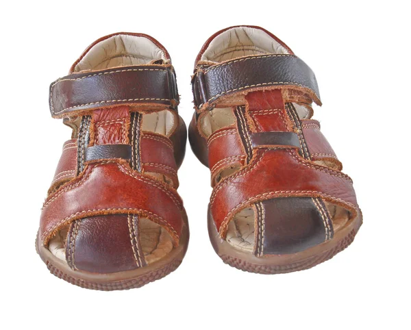 Par de sandálias de verão infantil — Fotografia de Stock