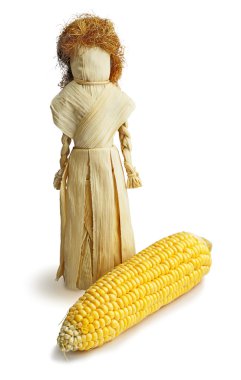 Doll from the leaves of corn clipart