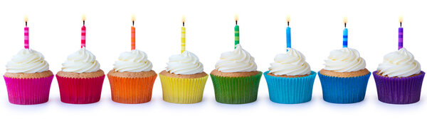 Birthday cupcakes — Stock Photo, Image