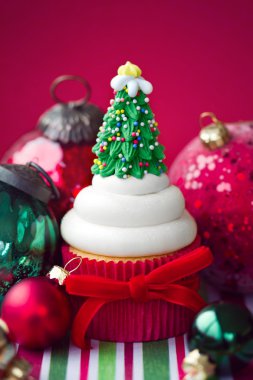 Christmas cupcake clipart