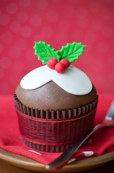 Christmas cupcake — Stockfoto