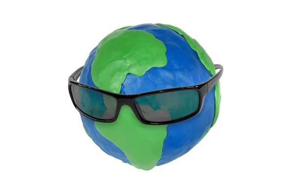 Sluneční brýle a Globus — Stock fotografie