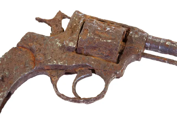 A fragment of an old gun — Stock Photo, Image